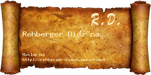 Rehberger Diána névjegykártya
